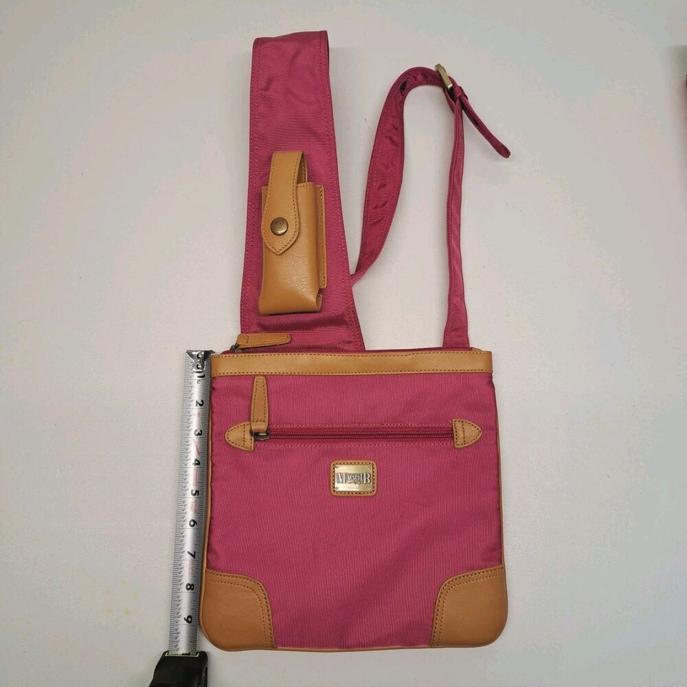 MAGGI B - Cross Body Bag Pink/Tan - Picture 3 of 5